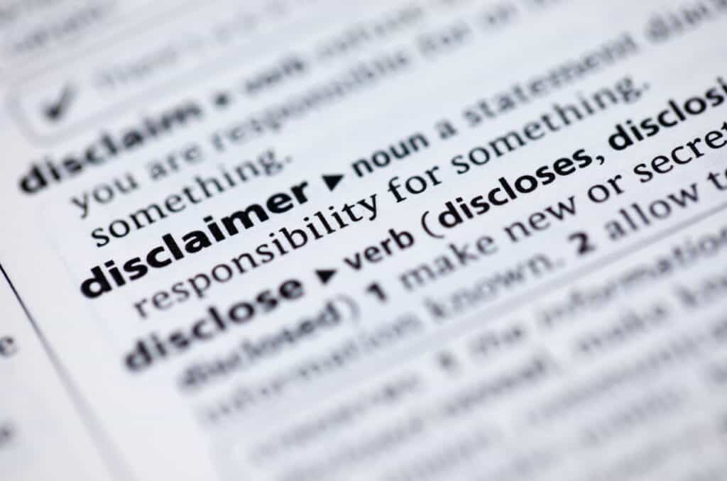 how to write disclaimers