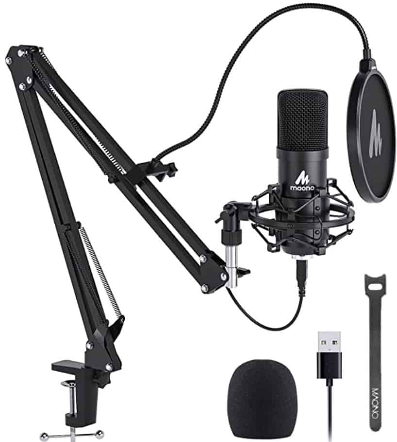 USB Microphone condenser on stand