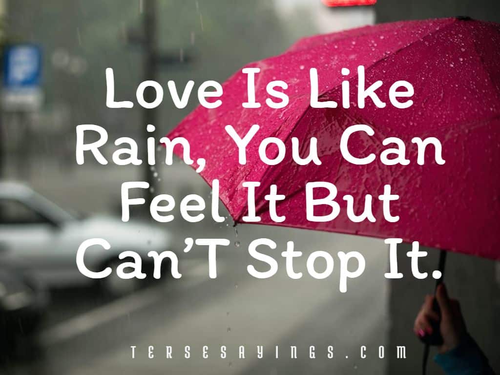 romantic rainy weather quotes