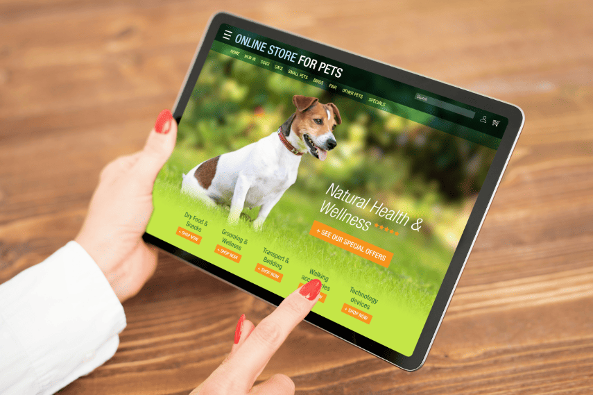 online pet products store