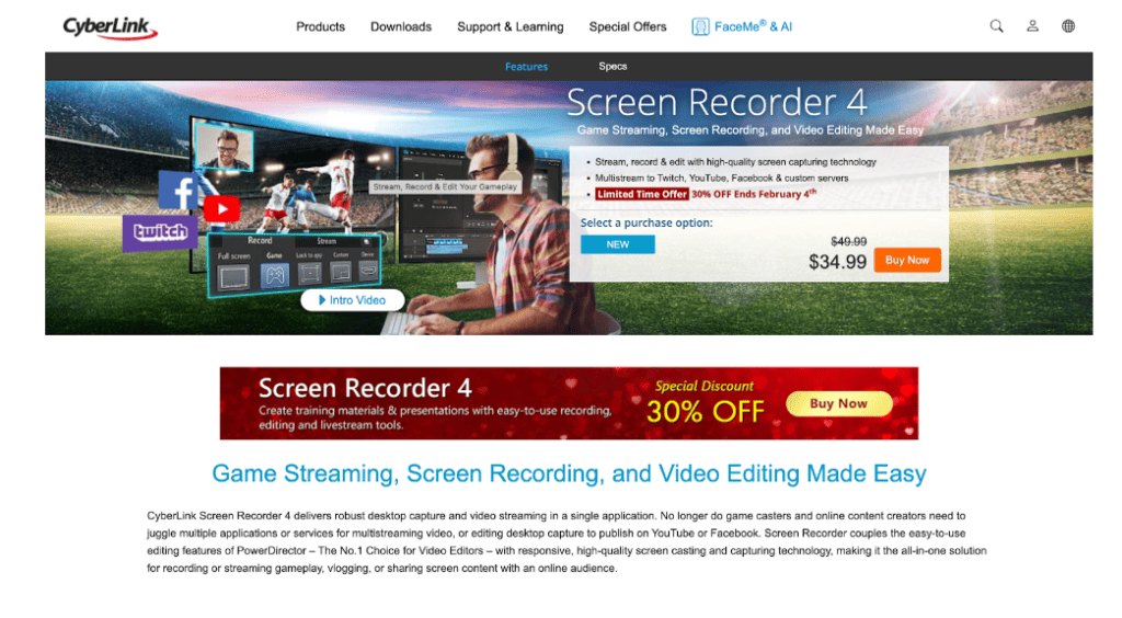 Cyberlink Screen Recording Software
