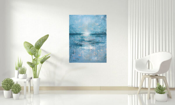 blue water painting