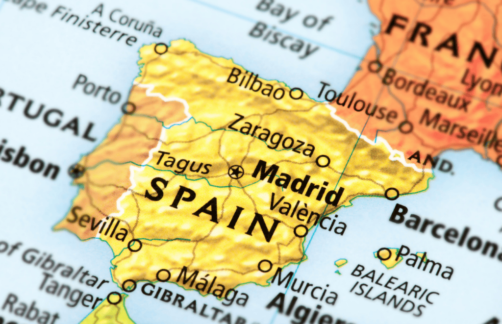 map of Spain