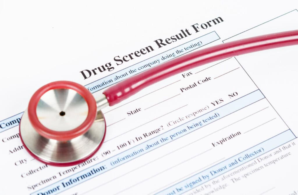 drug test result form