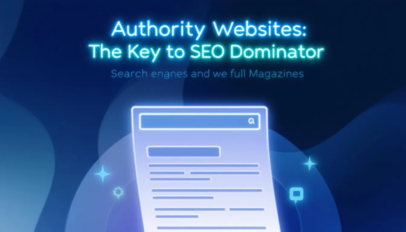 A graphic showing the impact of authority websites on SEO and search engine results pages.