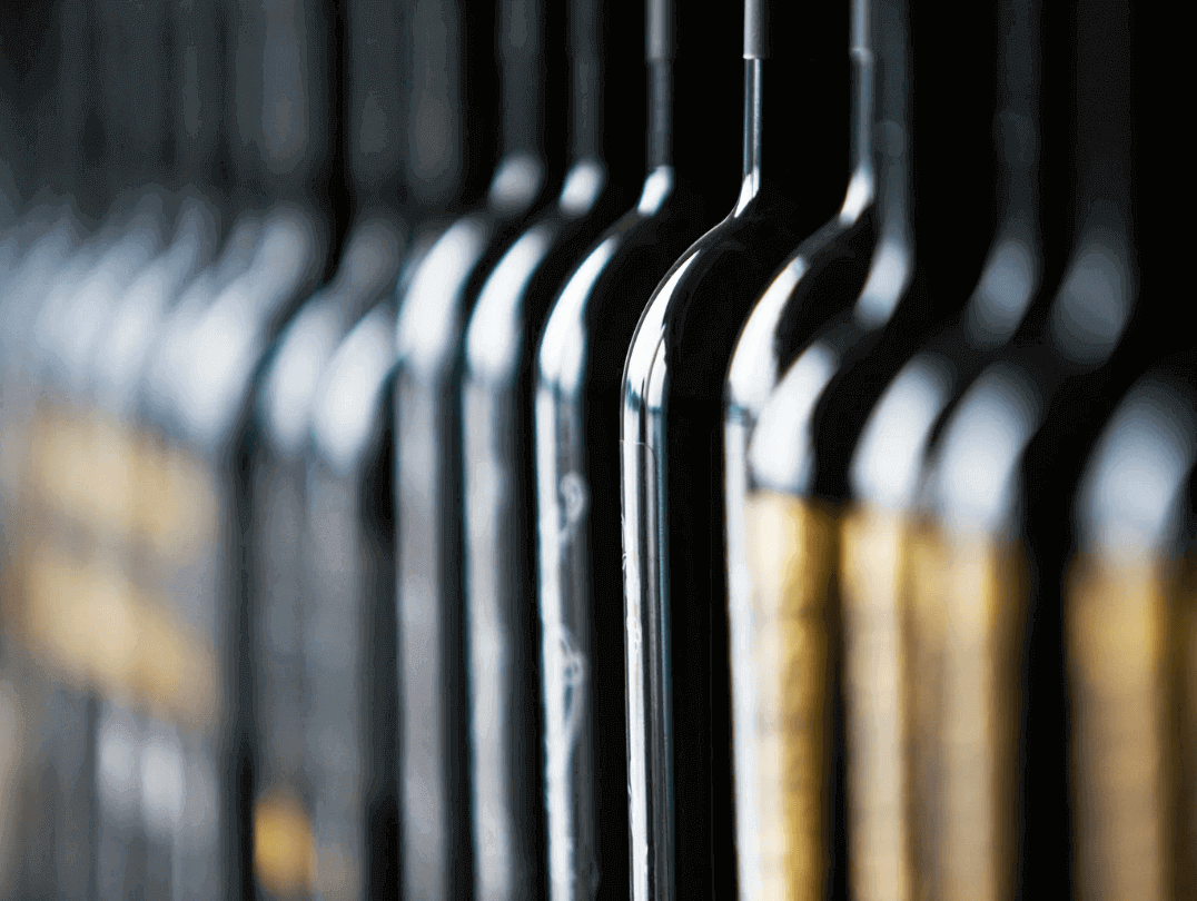 bottles of violet glass